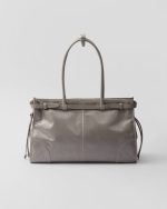 Prada Bonnie Large Leather Handbag - Image 5